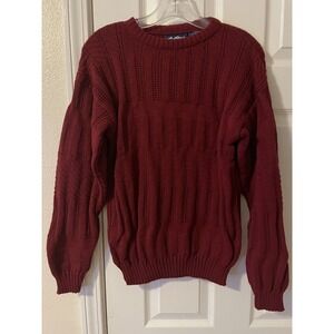 Cracked Ice Crew Neck Textured Sweater Women's Size Large (16-18) Vintage New